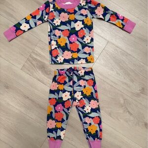 Hanna Andersson Pink and Orange Floral Pajama Set
